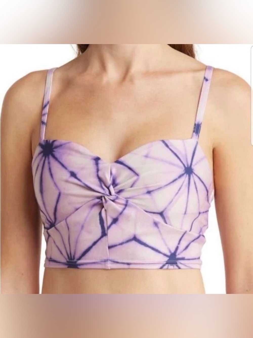 Free People Double Take Cropped Cami In Purple Combo